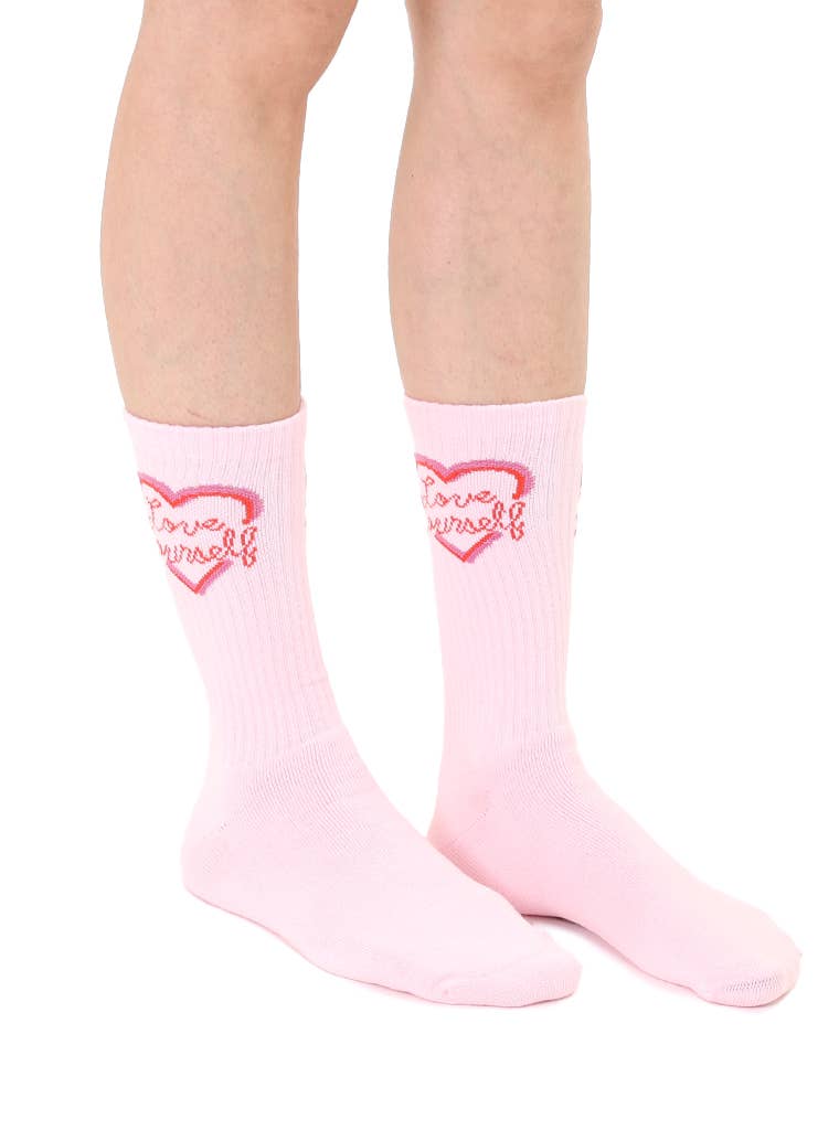 Love Yourself Classic Crew Socks