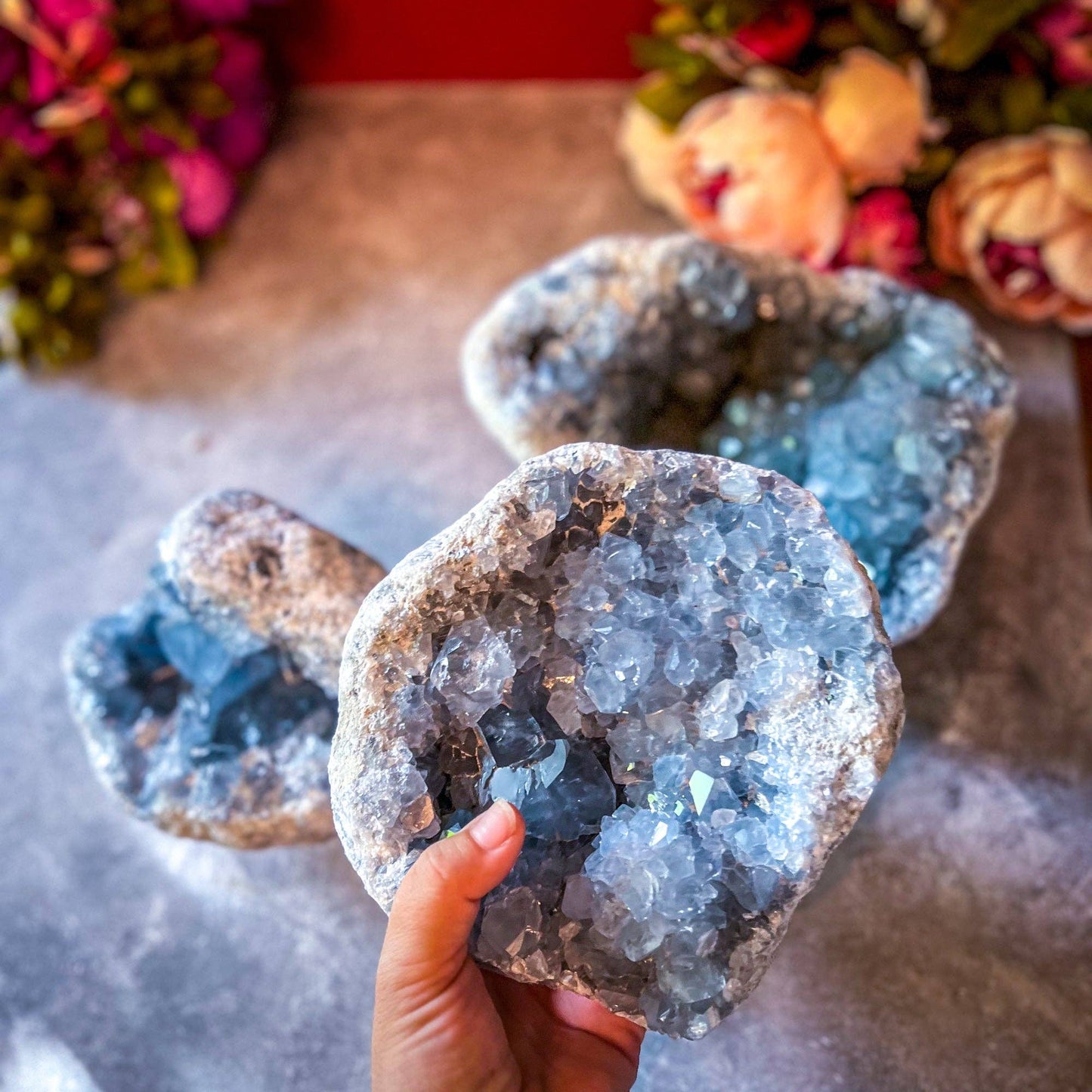 Celestite Clusters - Large