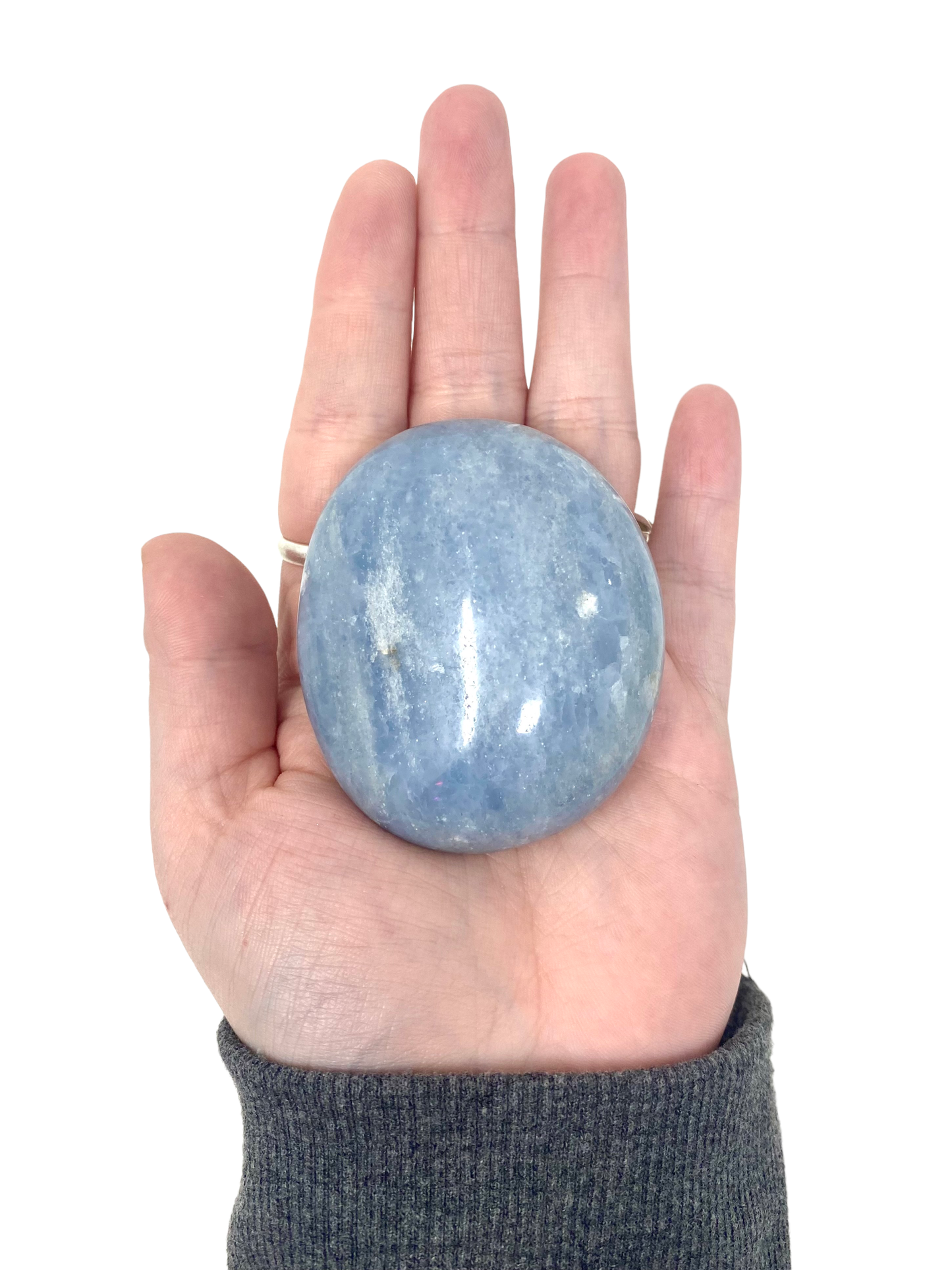 Blue Calcite Palm Stones