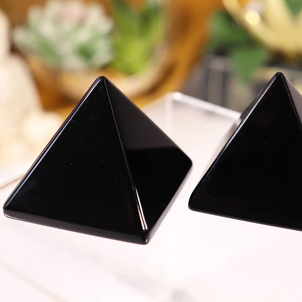 Black Obsidian Pyramid
