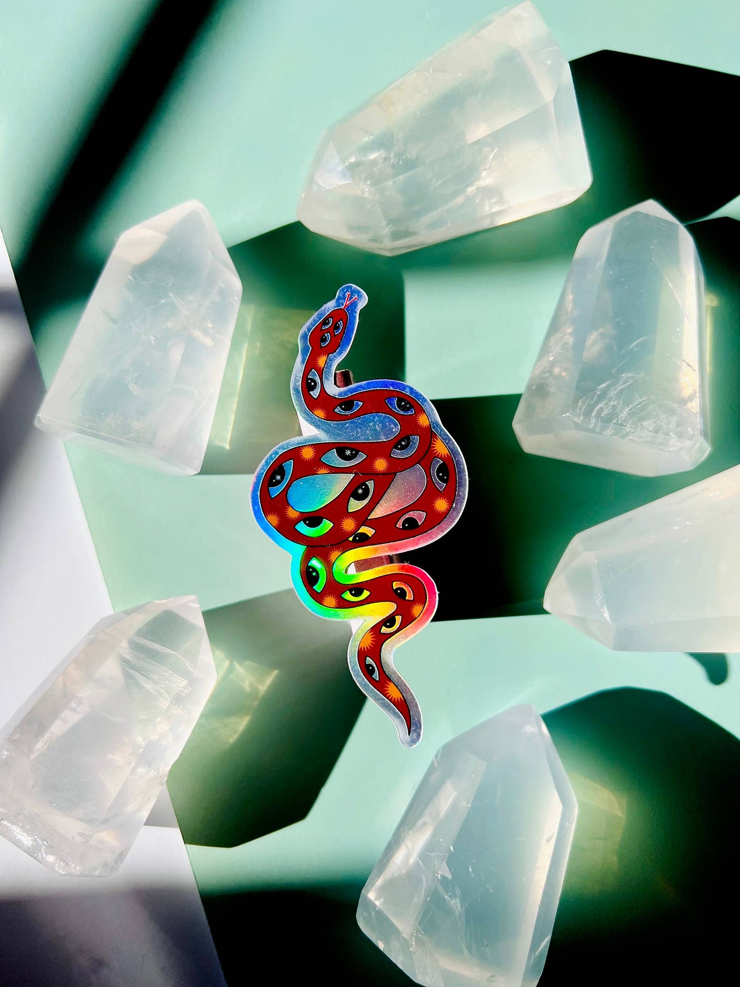 Wise Snake Medicine Holographic Sticker