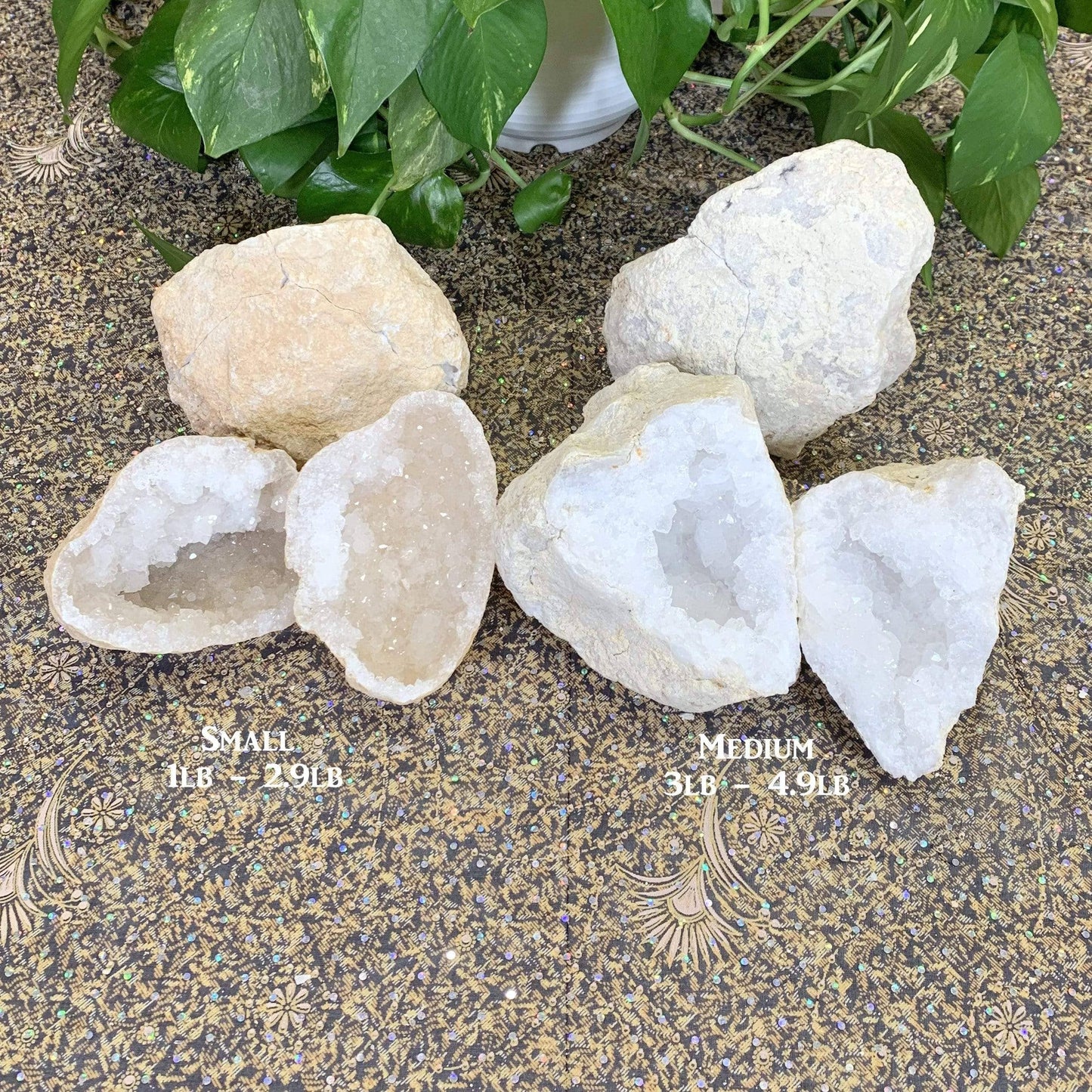 White Quartz Druzy Geode