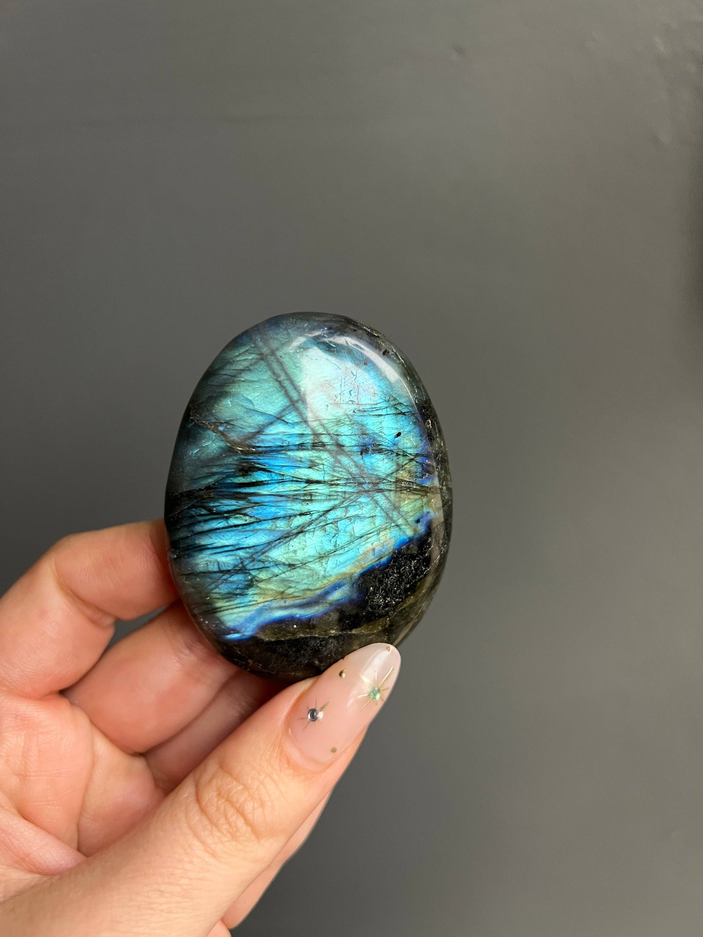 Labradorite Crystal Palm Stone