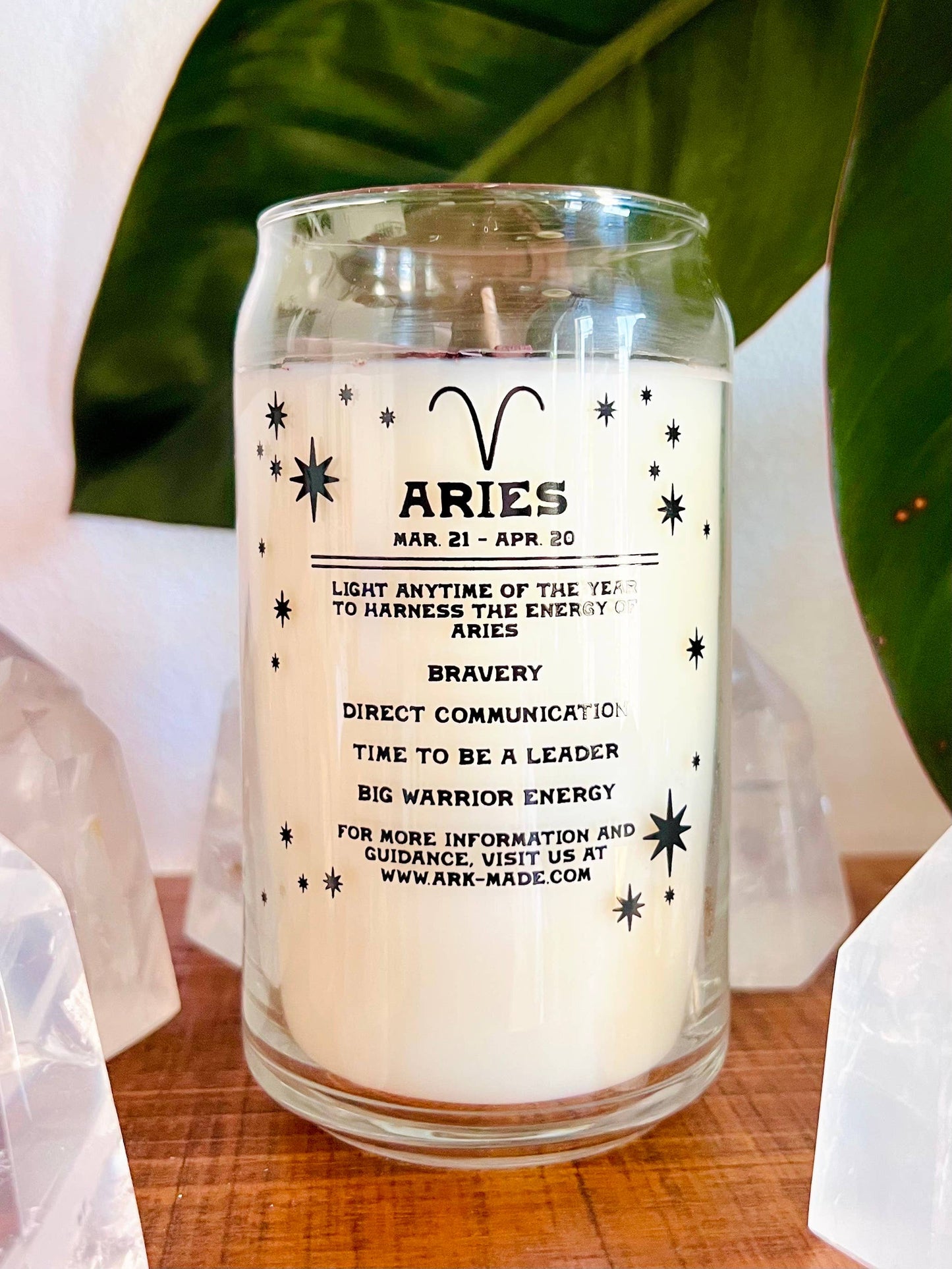 Aries Zodiac Dressed Candle