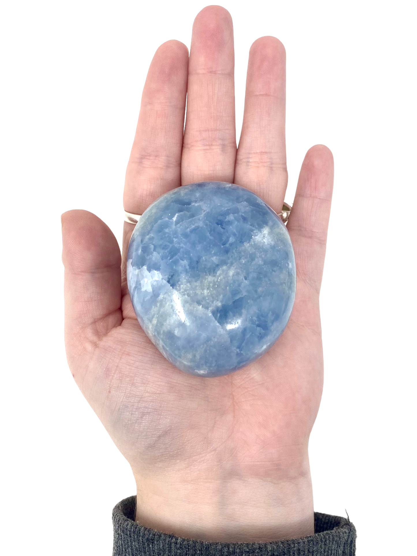 Blue Calcite Palm Stones