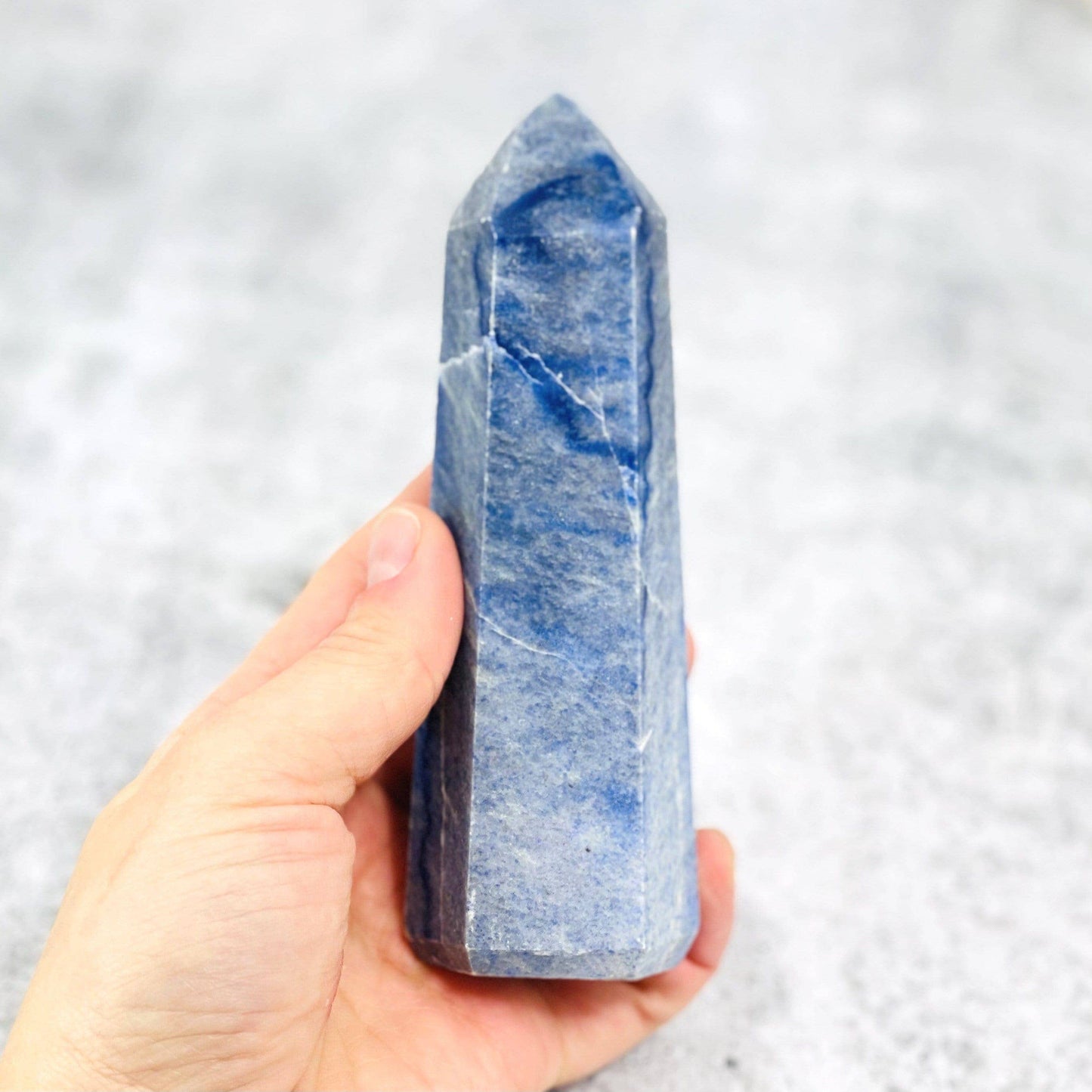 Blue Quartz Polished Tower Point