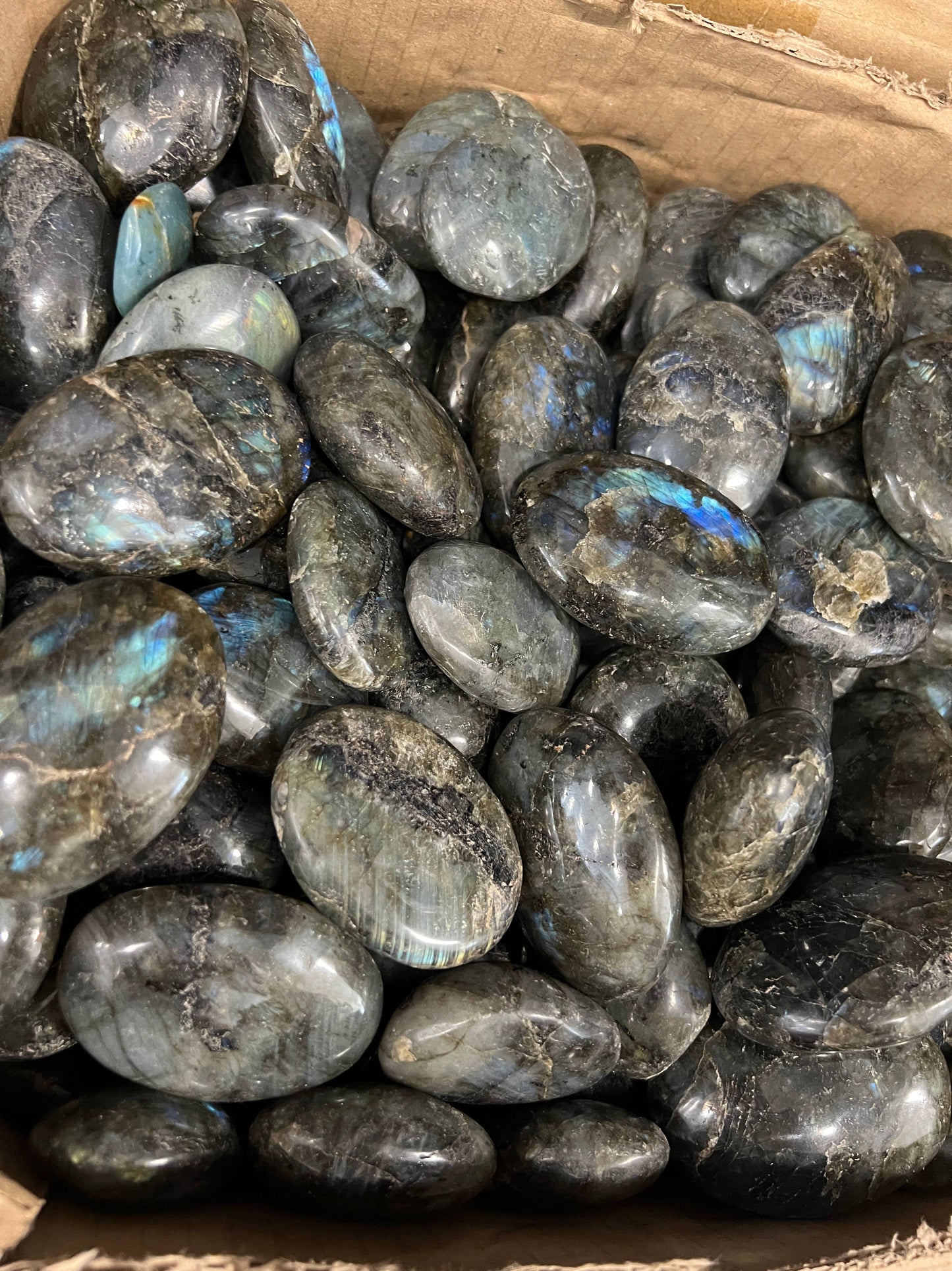 Labradorite Crystal Palm Stone
