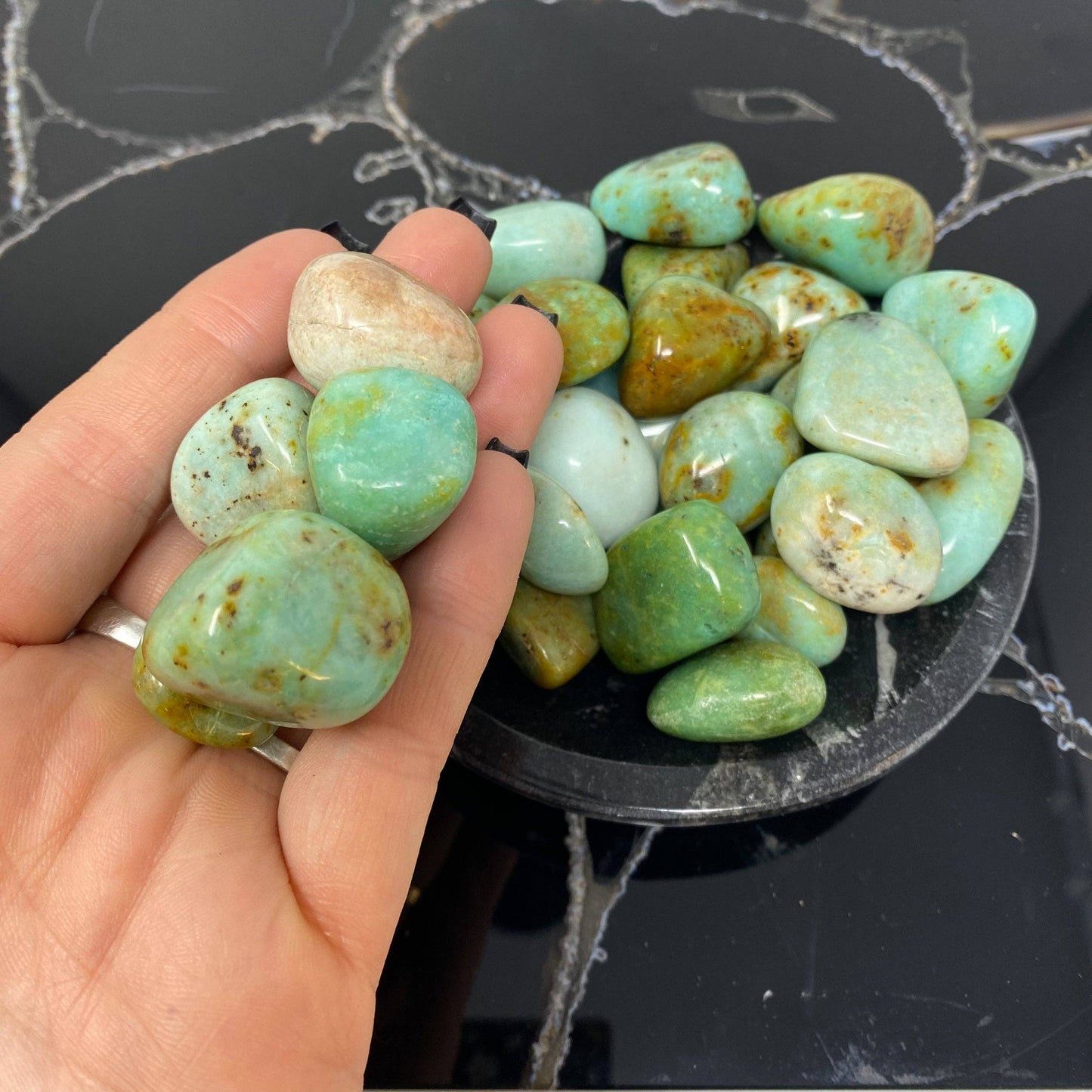African Turquoise Tumbled Stone