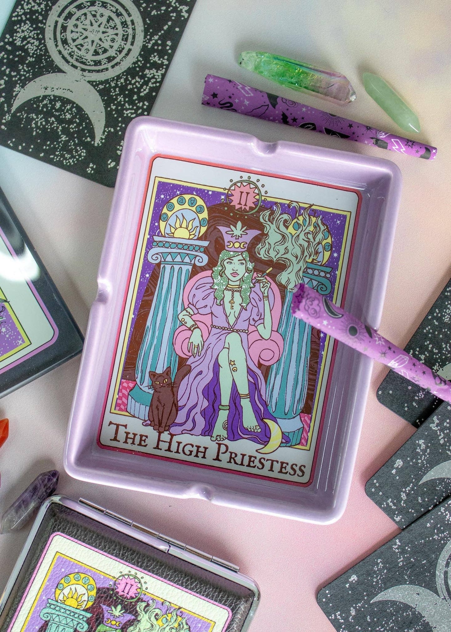 High Priestess Tarot Card Ashtray