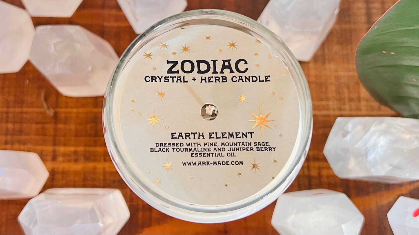 Capricorn Zodiac Dressed Candle