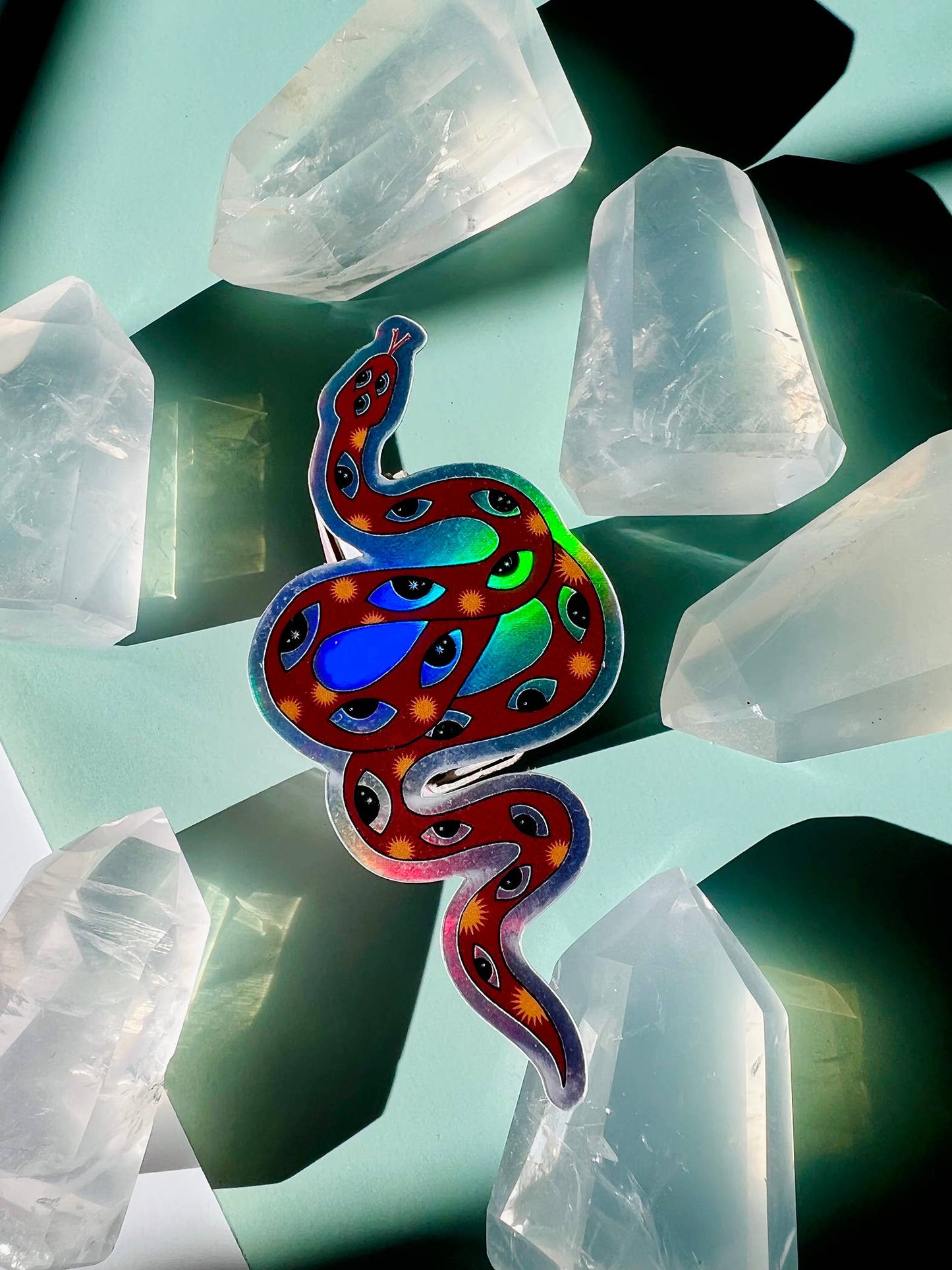 Wise Snake Medicine Holographic Sticker