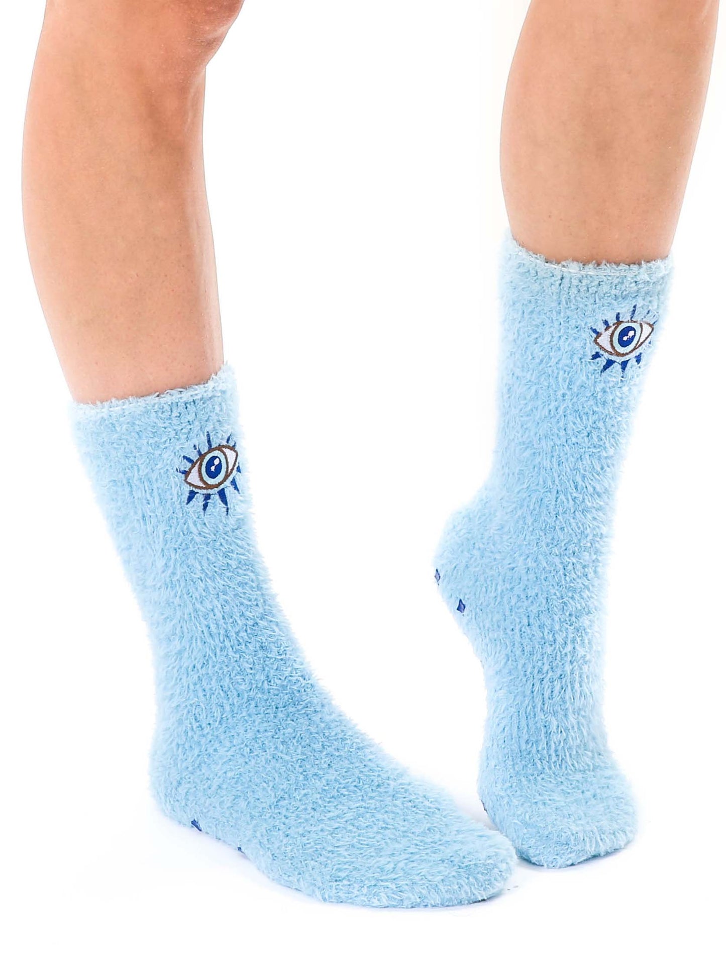 Fuzzy Evil Eye Unisex Crew Socks