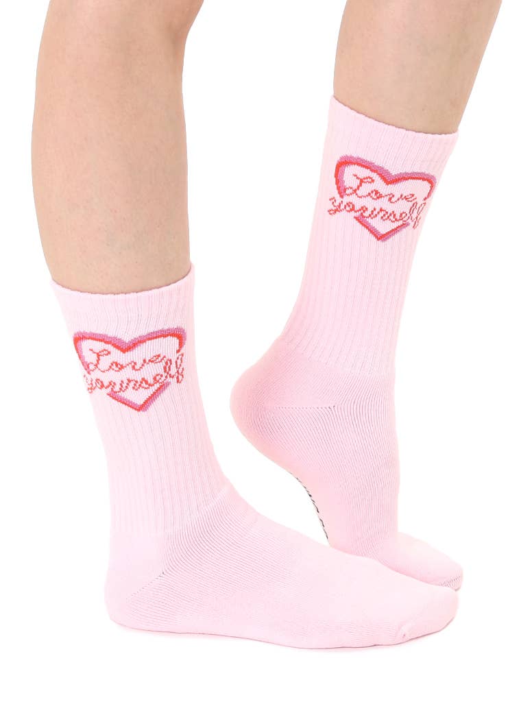 Love Yourself Classic Crew Socks