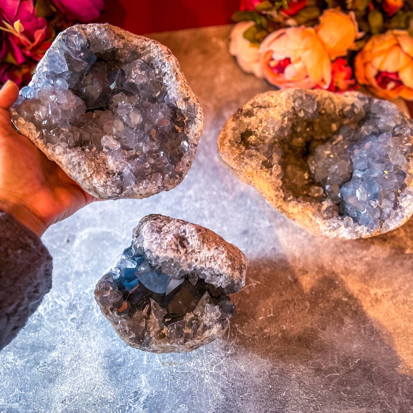 Celestite Clusters - Large