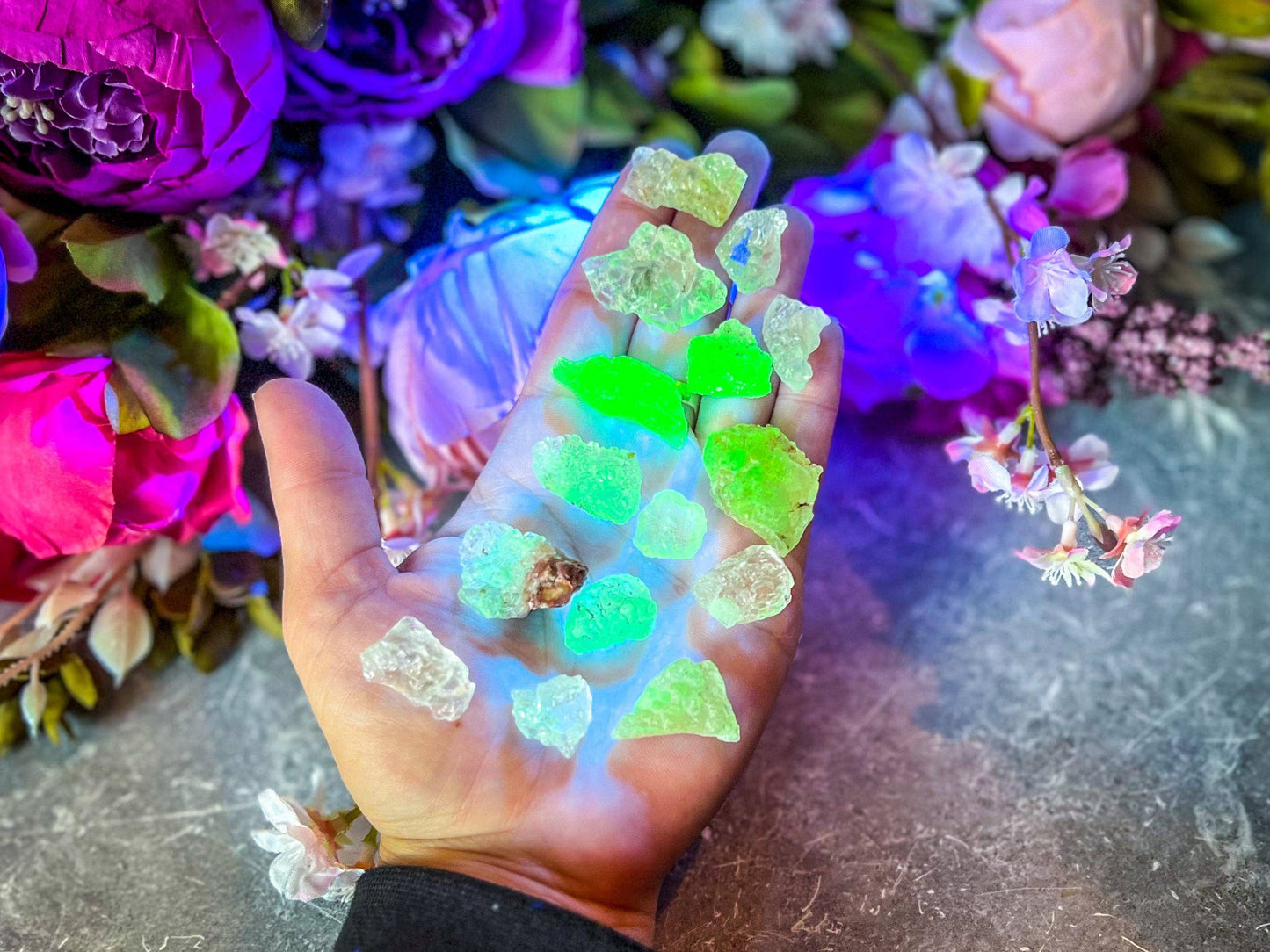 Hyalite Opal, also known as Kryptonite, Fluorescent Minerals