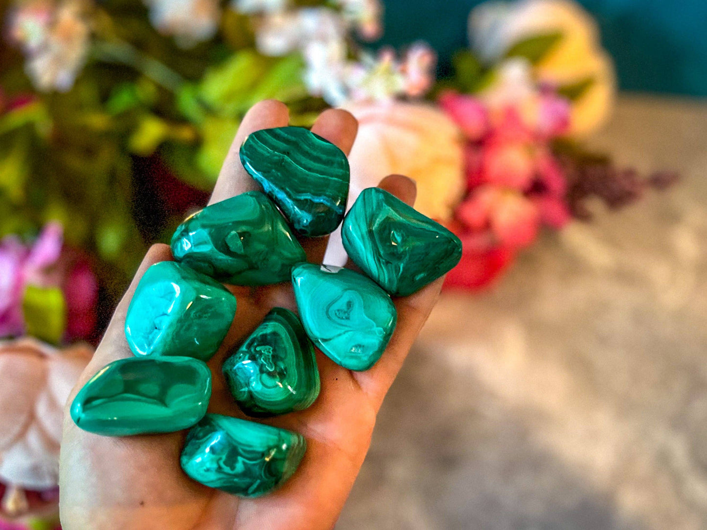 Malachite Tumbled Stones