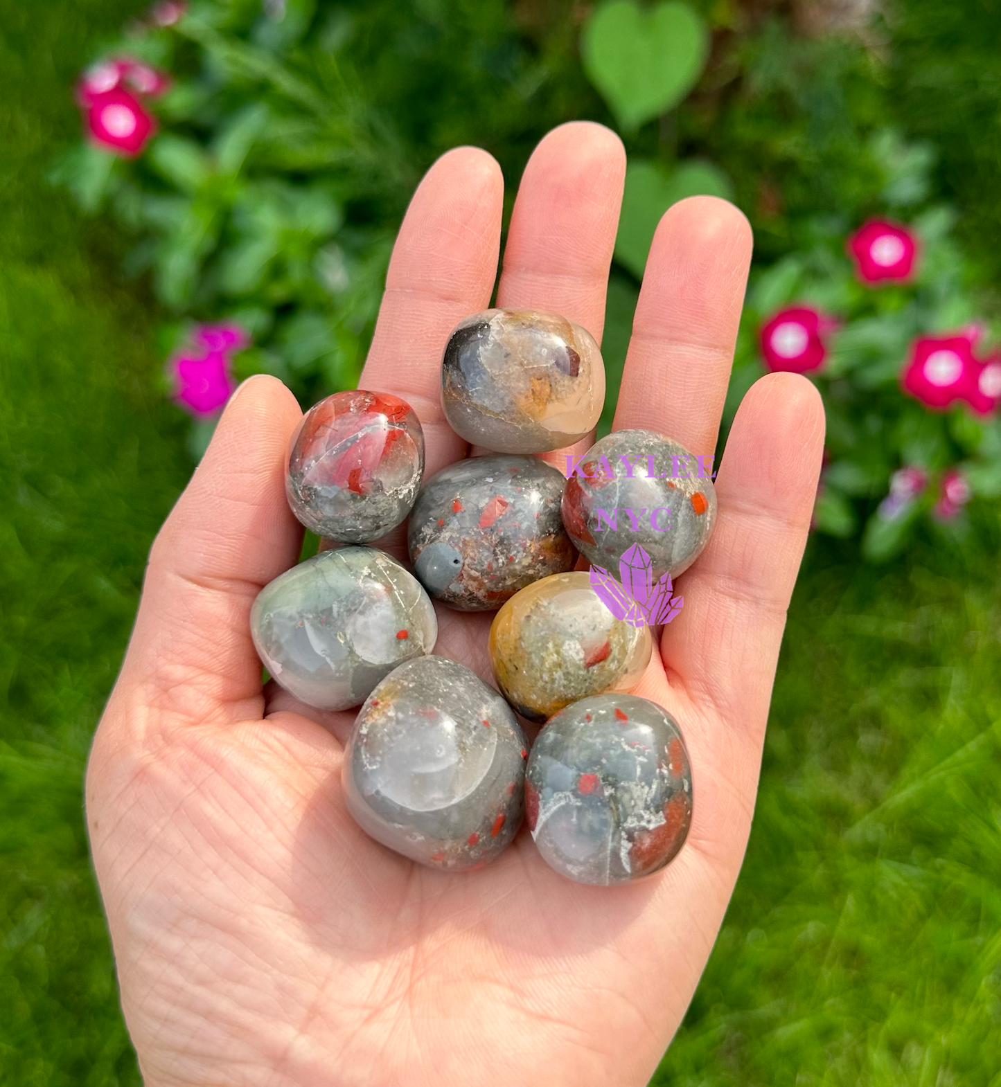 Bloodstone Tumbled Stones
