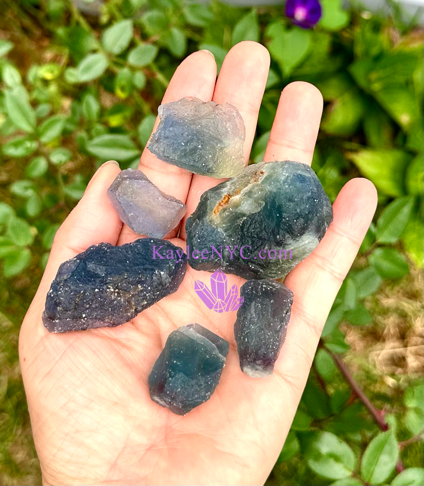 Blue Fluorite Raw Crystal