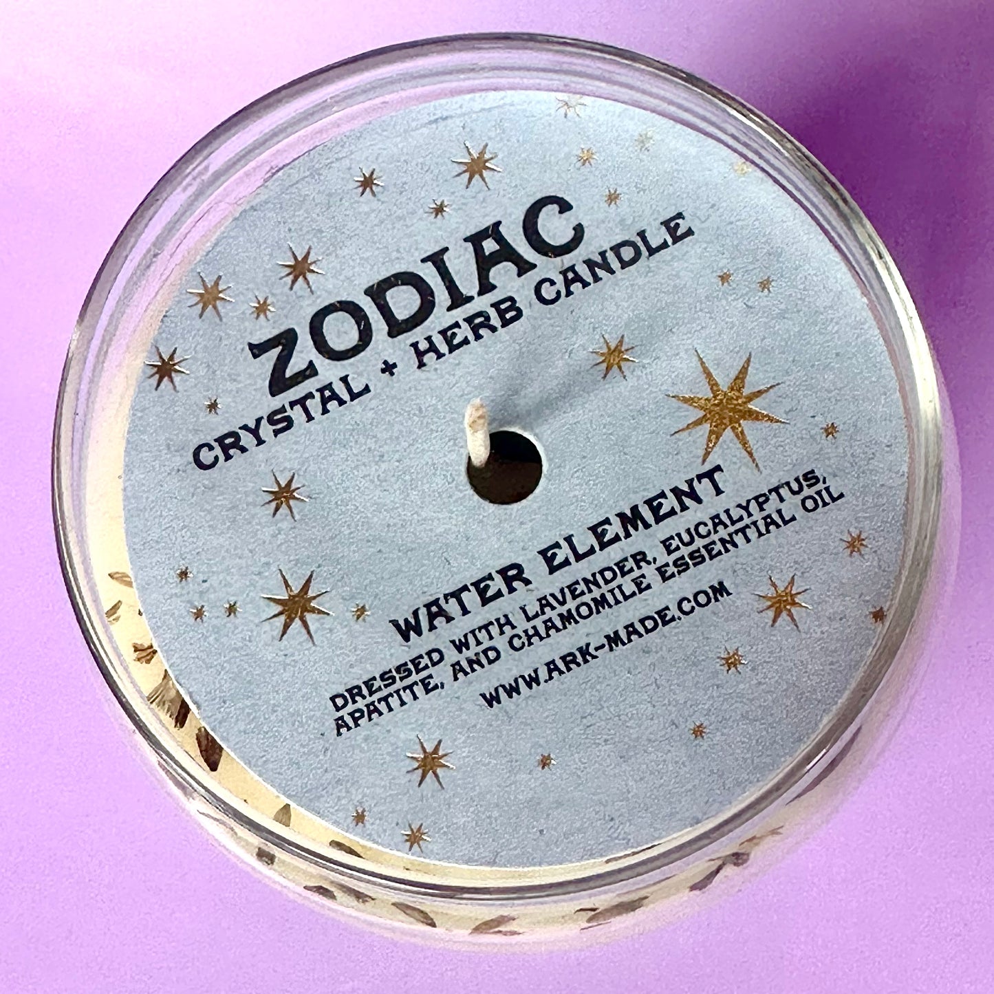 Cancer Zodiac Dressed Candle