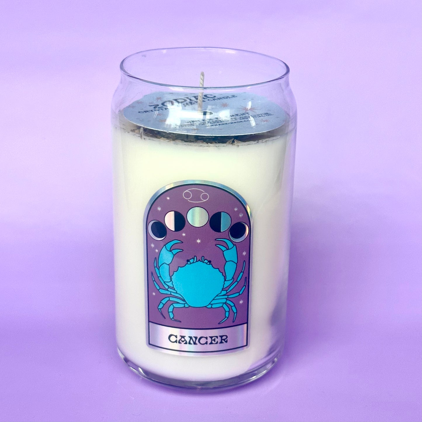 Cancer Zodiac Dressed Candle