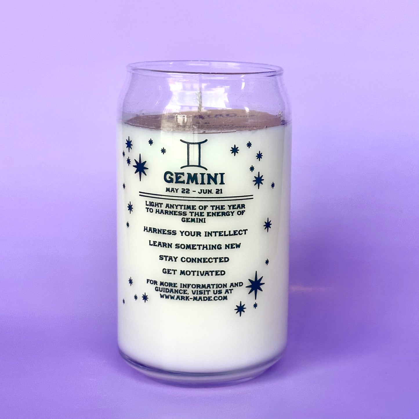 Gemini Zodiac Dressed Candle
