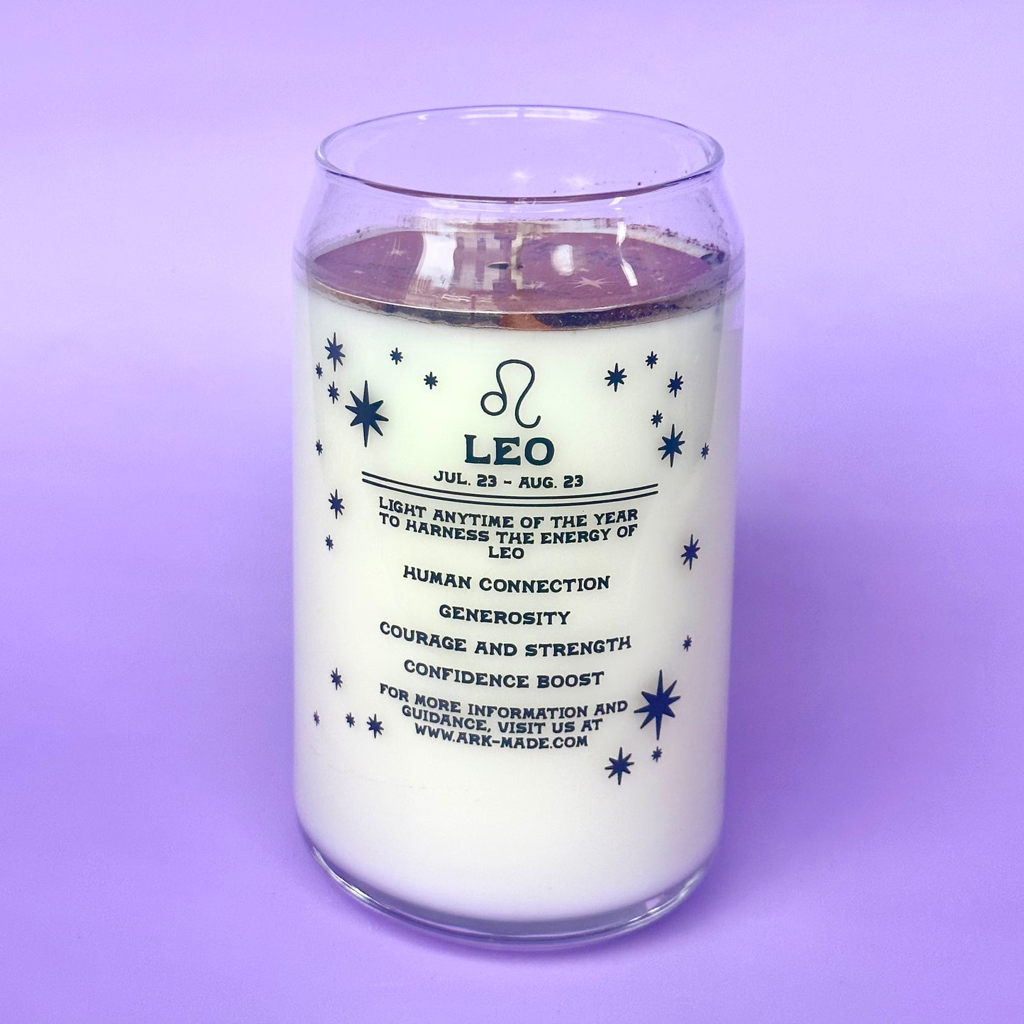 Leo Zodiac Dressed Candle