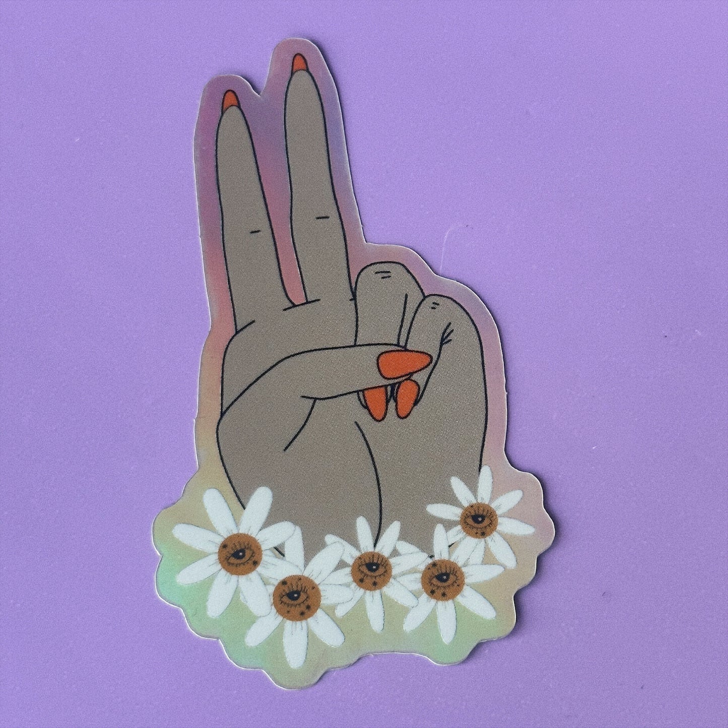 Peace and Flowers Sticker