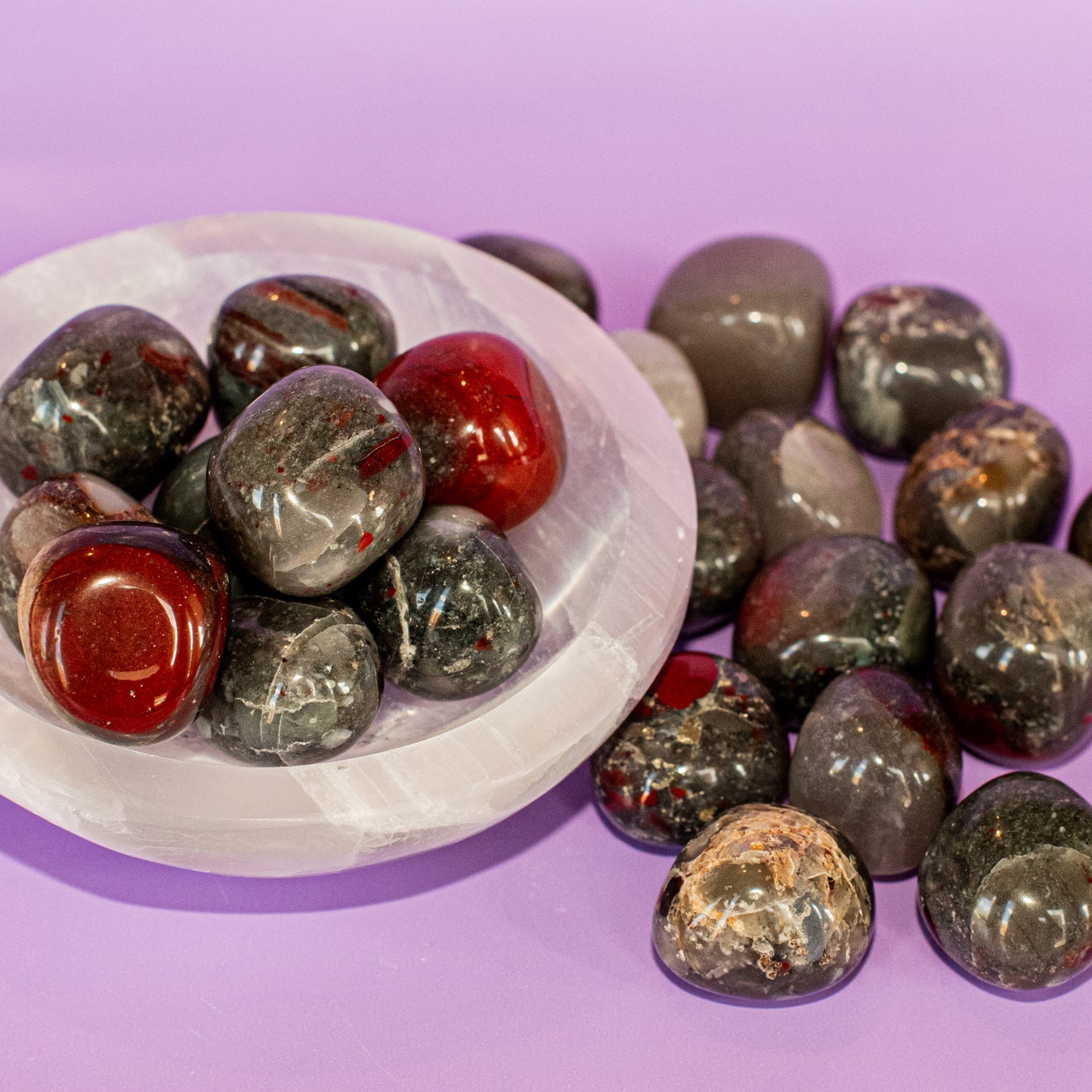 Bloodstone Tumbled Stones