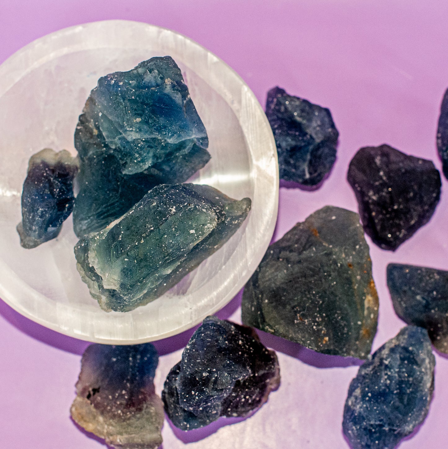 Blue Fluorite Raw Crystal