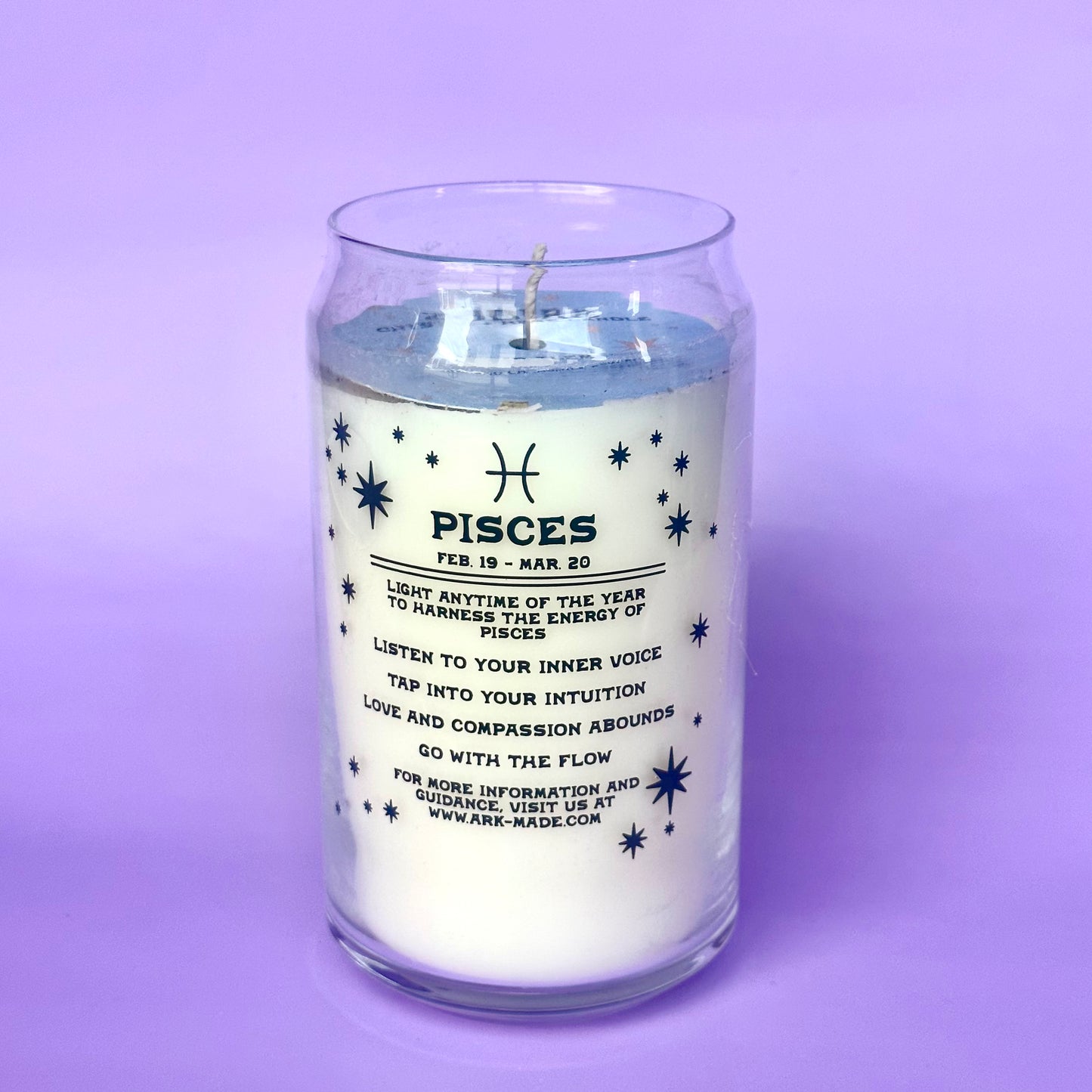 Pisces Zodiac Dressed Candle