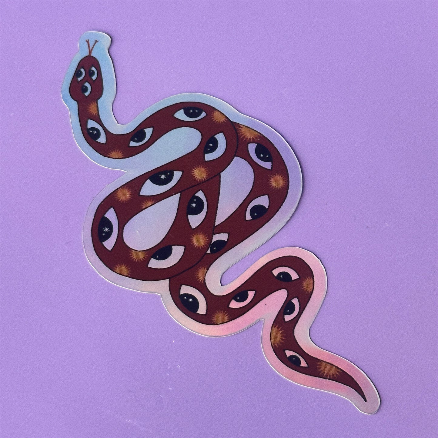 Wise Snake Medicine Holographic Sticker