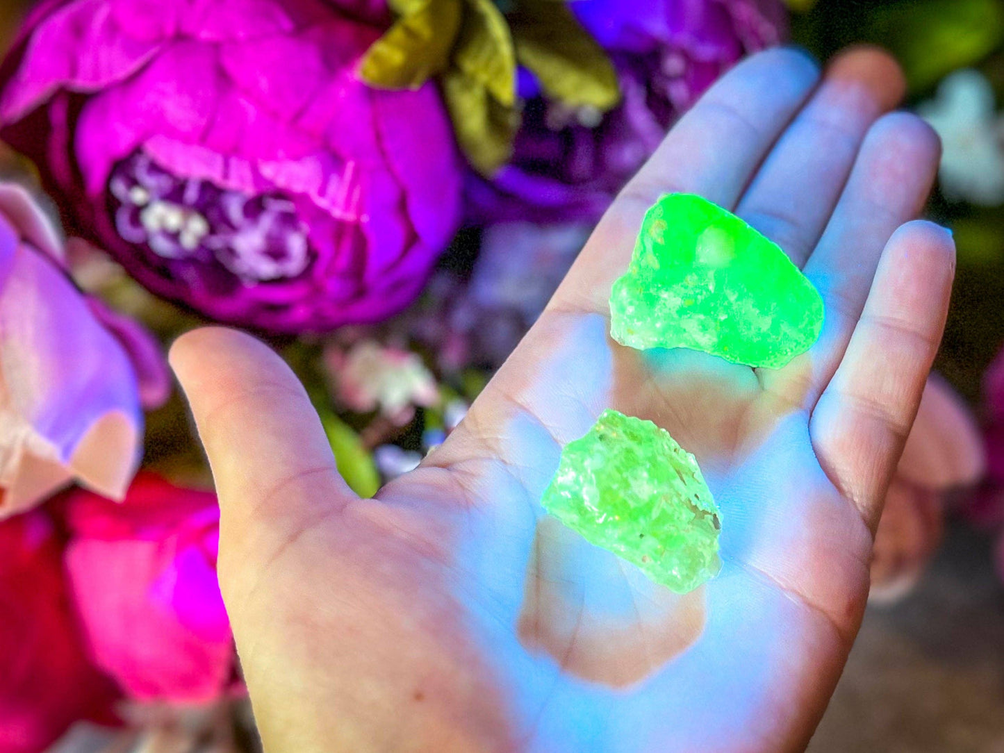 Hyalite Opal, also known as Kryptonite, Fluorescent Minerals