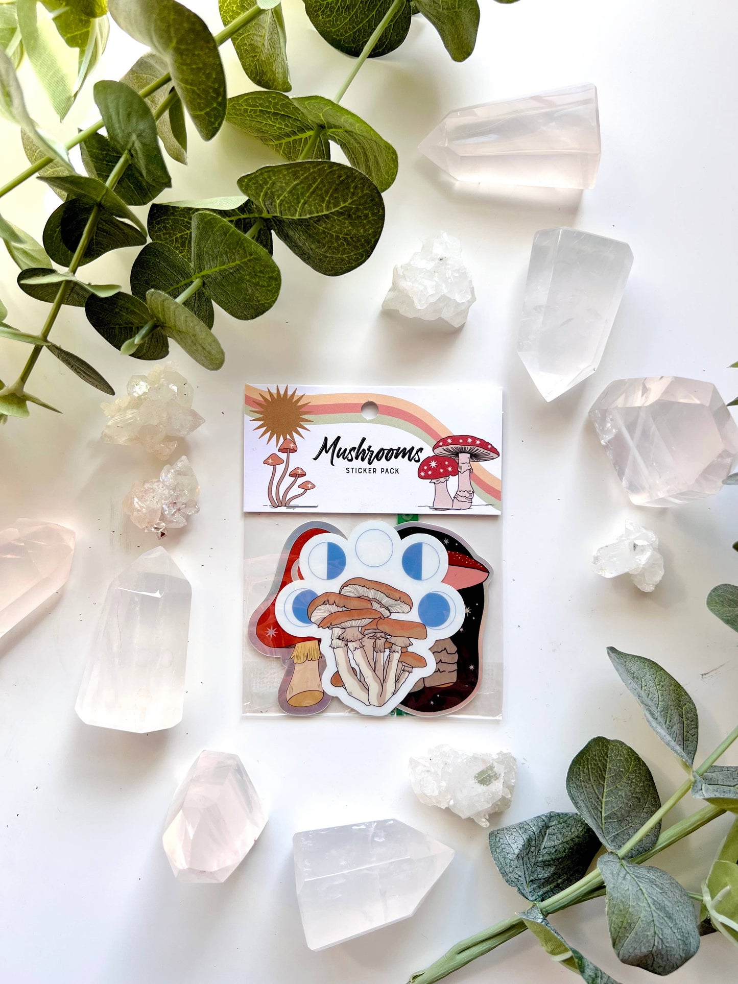 Mushrooms Holographic and Glow in the Dark Sticker Pack