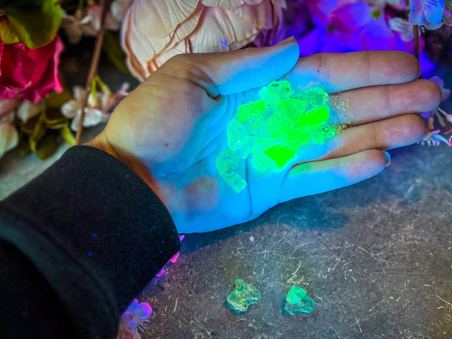 Hyalite Opal, also known as Kryptonite, Fluorescent Minerals