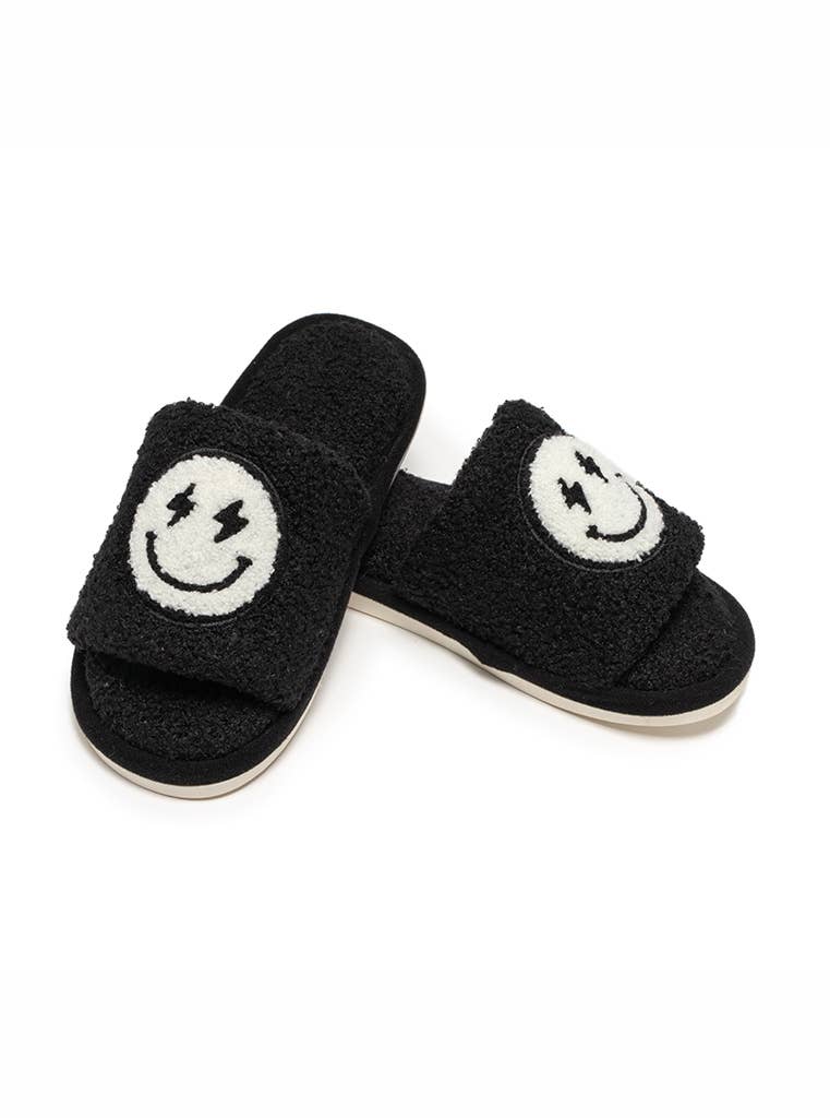 Black Bolt Slide Slippers