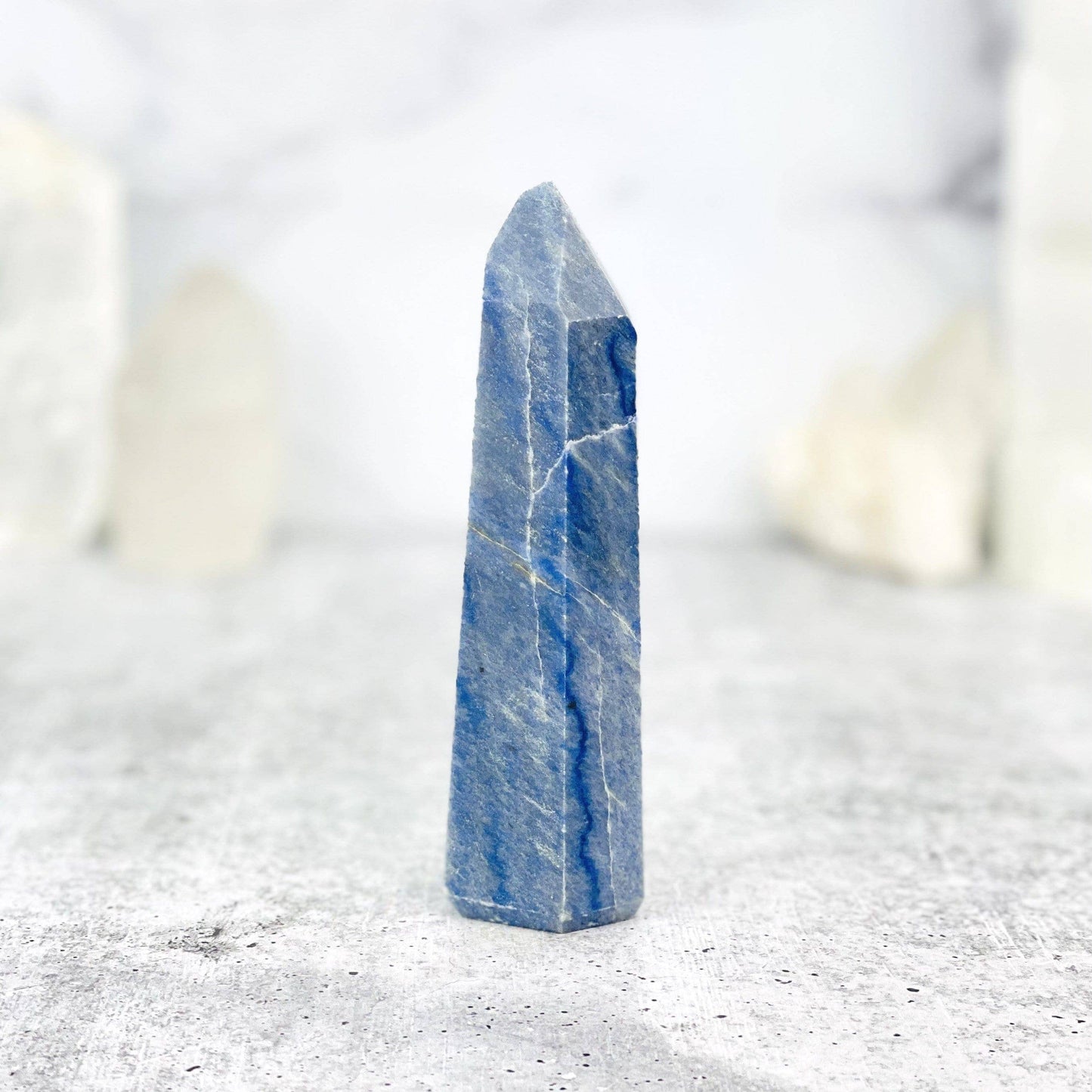 Blue Quartz Polished Tower Point