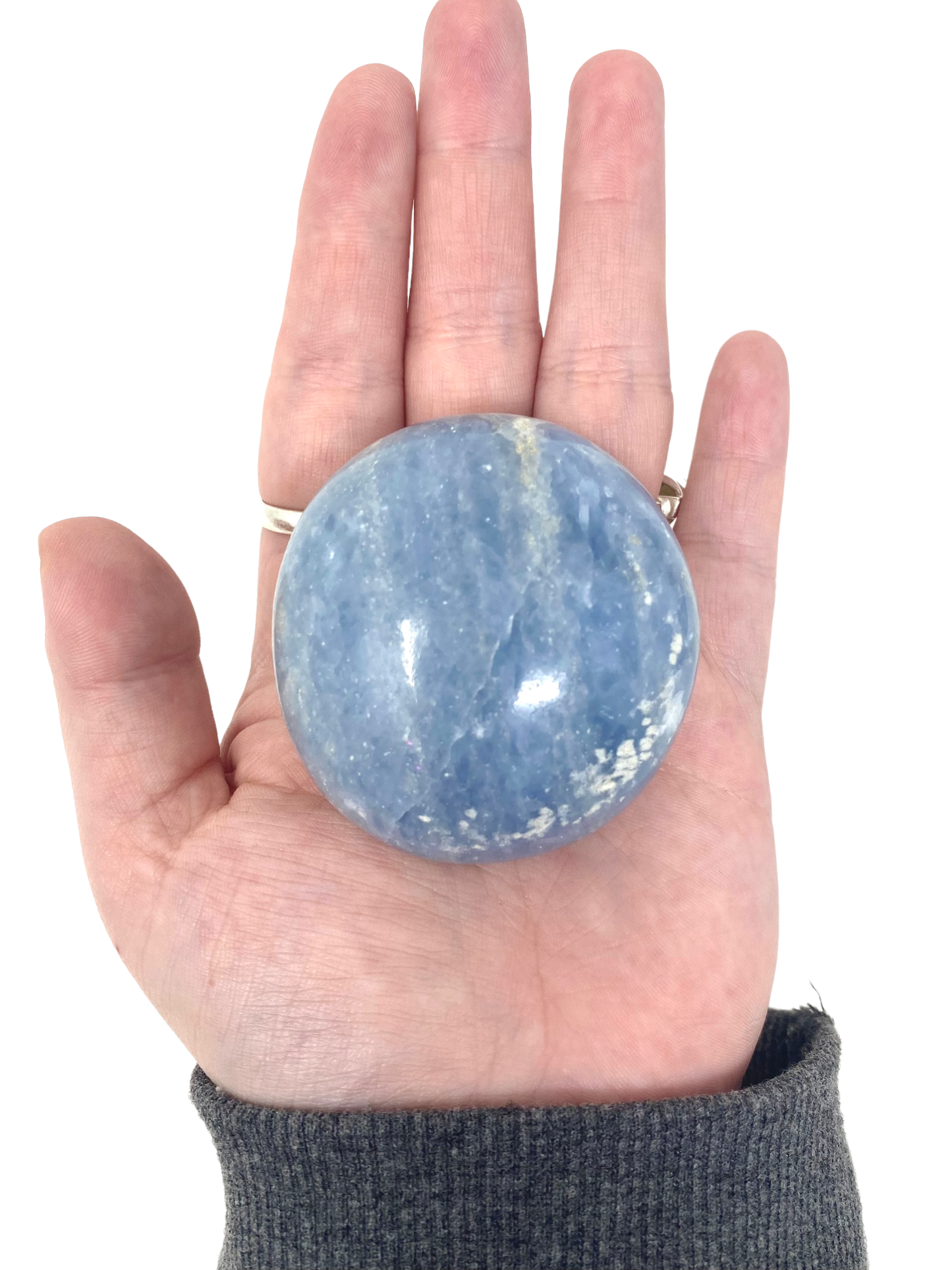 Blue Calcite Palm Stones