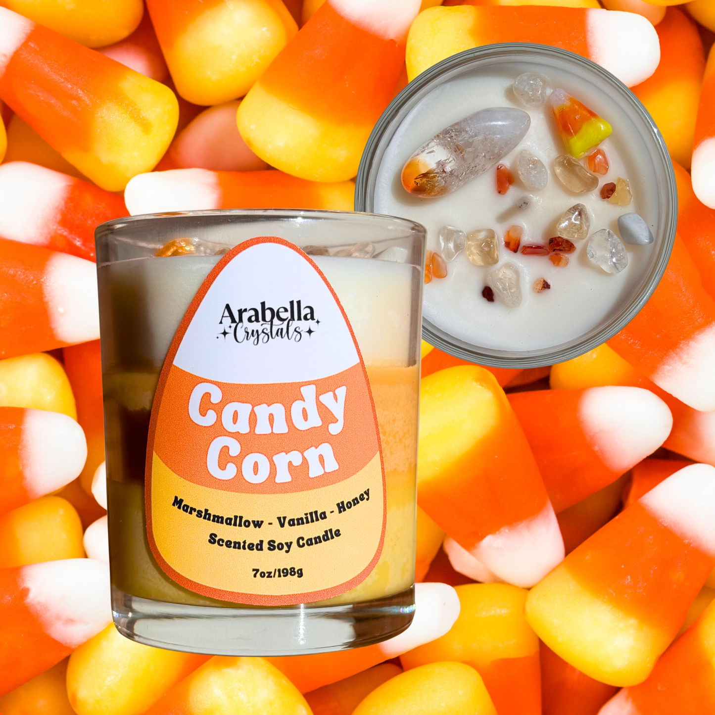 Candy Corn Halloween Soy Candle