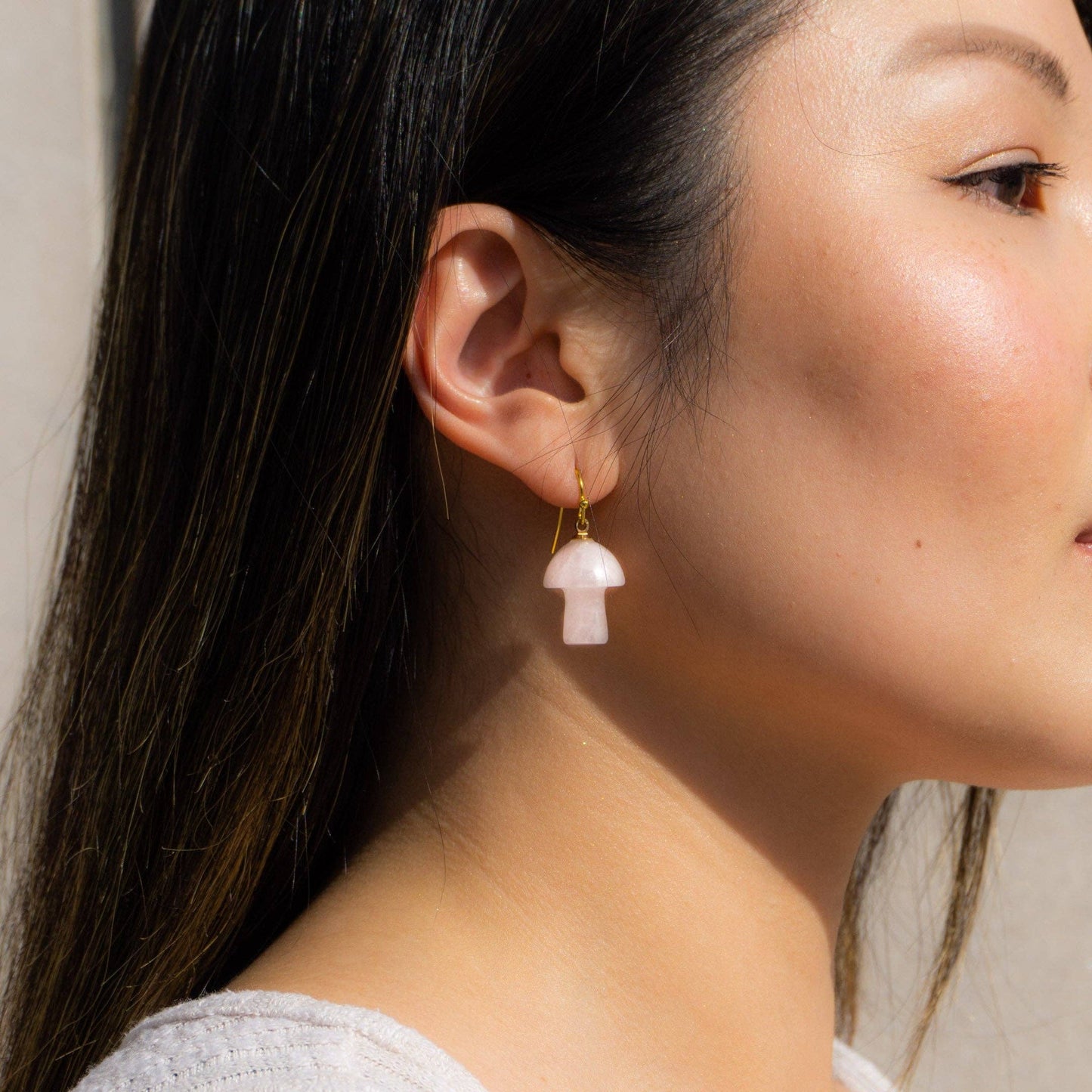 Crystal Mushroom Drop Earrings
