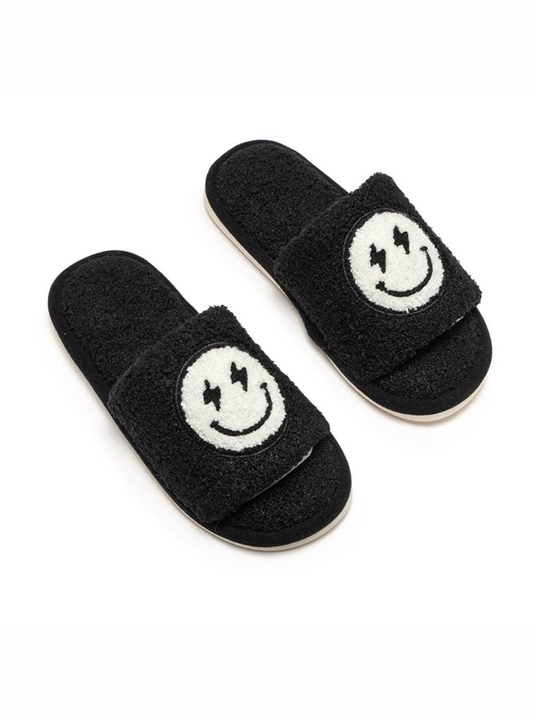 Black Bolt Slide Slippers