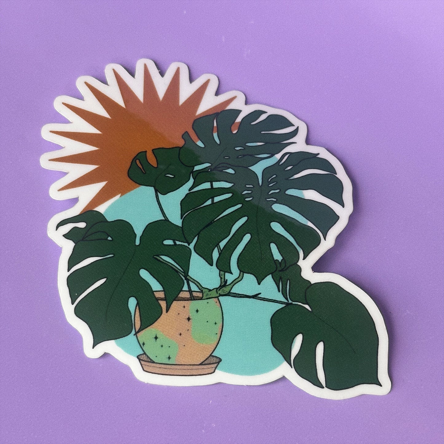 Monstera Plant Clear Sticker