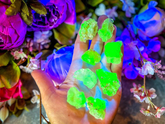 Hyalite Opal, also known as Kryptonite, Fluorescent Minerals
