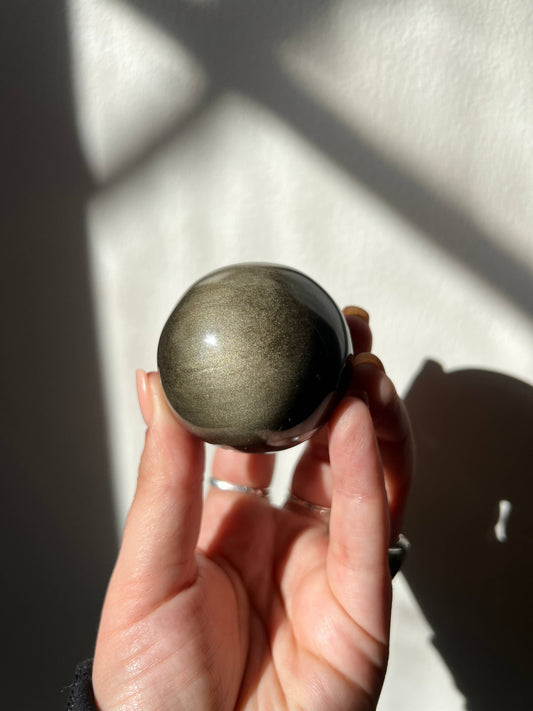 Golden Sheen Obsidian Crystal Sphere