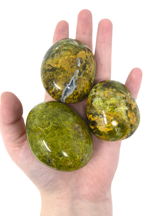 Green Opal Palm Stones