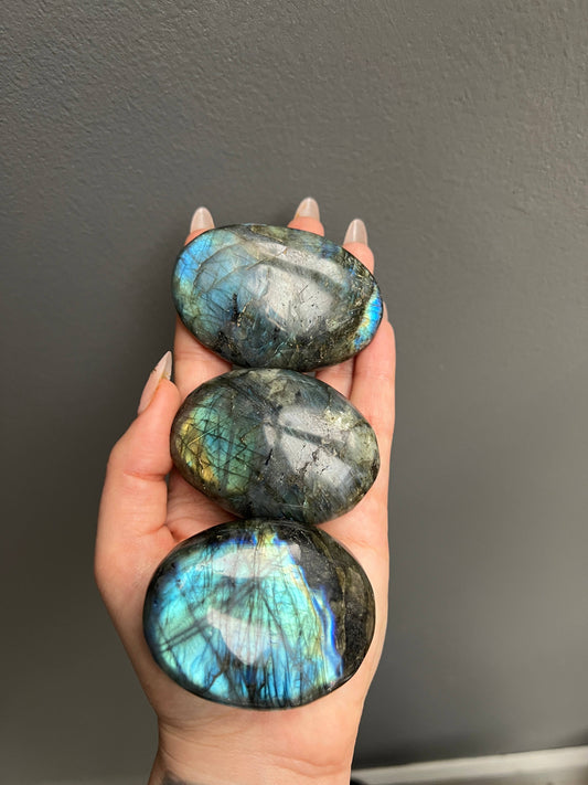Labradorite Crystal Palm Stone