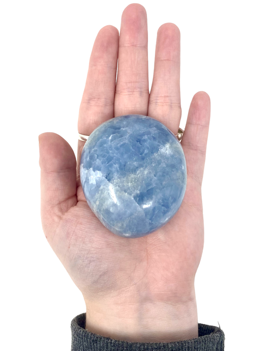 Blue Calcite Palm Stones