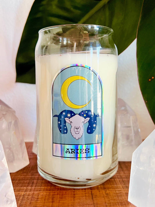 Aries Zodiac Dressed Candle