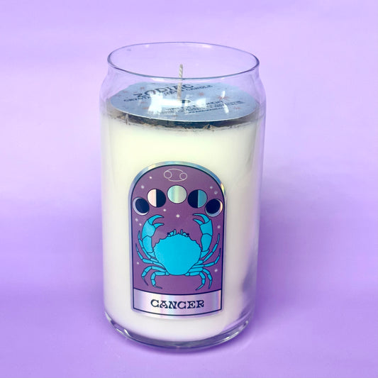 Cancer Zodiac Dressed Candle