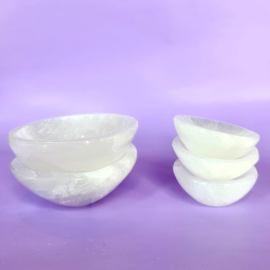 Selenite Crystal Offering Bowls