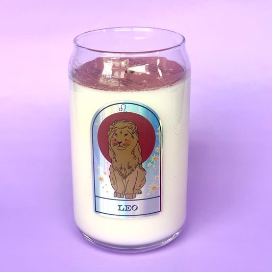 Leo Zodiac Dressed Candle